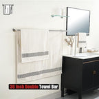JQK Double Bath Towel Bar, 39 Inch 304 Stainless Steel Thicken 1mm Towel Rack for Bathroom, Bath Towel Holder Polished Chrome Wall Mount, Useable Length 36 Inch, TB100L36-CH - Image 5
