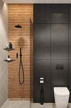 Genuine Marble Corner Shelf for Bathroom Shower Wall, 9"X9"X5/8", Both Sides Polished (EDMT9SHE - Emperador Dark) - Image 2