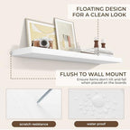 RICHFOCUS Long Floating Shelves for Wall 2Pack, White, 40" Lx8 D - Image 4