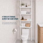 ALLZONE Tension Over The Toilet Storage Cabinet, No-Drill, Fits 92-116 in. - Image 6