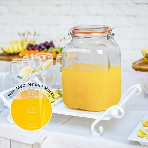 Qianfenie 1.1 Gallon Wide Mouth Airtight Glass Storage Containers with Lids - Image 6