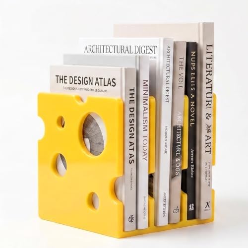 Acrylic 3 Section Magazine Vertical File Holder Organizer Book Holder Storage Box For Home And Office Cheese Shape Desktop Decorative Book Stand by Unknown
