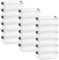 Superio 2.3 Quart Clear Plastic Storage Containers with Lids, Stackable Organizer Bins, BPA-Free Storage Boxes for Home, Office, Dorm & Classroom, 18 Pack by Superio