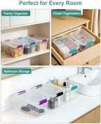 Storage Bins with Lids 6 Pack Clear Storage Containers, 7 Quart Stackable Plastic Containers with Secure Black Buckle Latch, Durable Storage Box Organizer for Pantry, Closet, Office & Classroom - Image 4