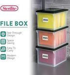 Sterilite File Box Tote with Lids for Letter and Legal Folders, 16-Pack - Image 3