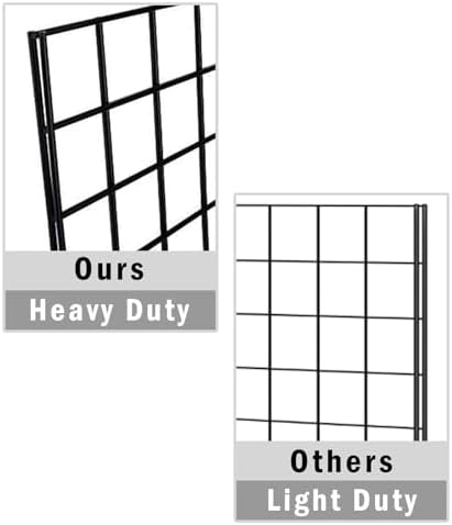Grid Wall Commercial Grade Gridwall Panels – Heavy Duty Grid Panel for Any Retail Display Wall Grid 2' Width x 7' Height, Black (Pack of 4) Easily Portable - Image 4