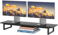 Simple Trending 38" Dual Monitor Stand Riser, Desk Organizer, Black by SimpleTrending