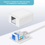 VCELINK RJ45 Surface Mount Box 1-Port, for Cat6 Keystone Jacks, 25-Pack - Image 2