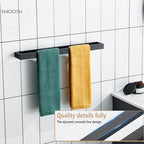 KOKOSIRI Towel Bar Matte Black Bath Towel Holder 20-Inch Kitchen Rack Stainless Steel for Bathroom Hardware Wall Mounted, 1 Pack B4008BK-L20 - Image 4