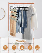 10 Pack Velvet Pants Hangers for Closet Space Saving, Thin Hanger (Black) - Image 5