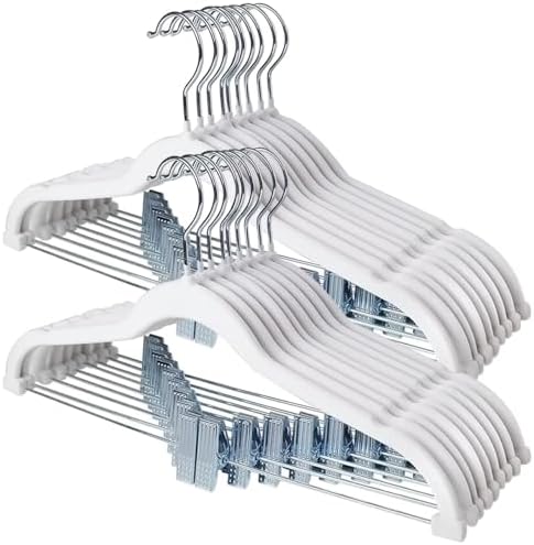 Stormix Baby Velvet Hangers with Adjusted Clips Non-Slip 24 Pack by Stormix