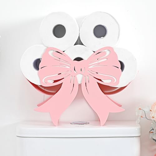 Geelin Light Pink Bow Bathroom Decor Pink Toilet Paper Holder 8 Rolls by Geelin