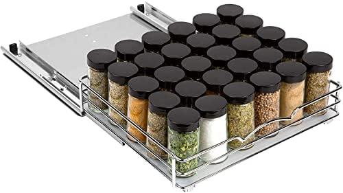 Pull Out Spice Rack for Cabinet, Spice Organizer 12 ⅜"W x 10 ⅜"D x 2 ¾"H by HOLDN%E2%80%99STORAGE