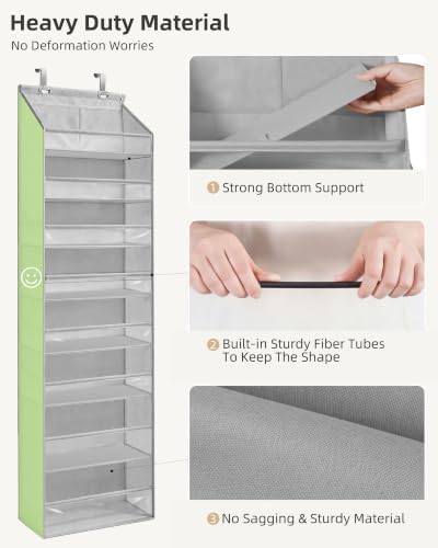 STORAGE MANIAC Over Door Organizer Hanging Shelves Large Clear Deep Pockets - Image 4
