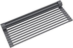 Kraus Multipurpose Workstation Sink Roll-Up Dish Drying Rack, Colander and Trivet in Dark Grey, KRM-11DG by Unknown