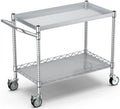 Utility Tool Cart with Wheel, 45In Large Rolling Utility Carts with Handle by Leteuke