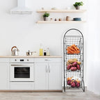 Sorbus 3 Tier Basket Stand for Fruit, Vegetables & Kitchen Storage - Image 2