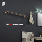 JQK Double Towel Bar Champagne Bronze, 27 Inch 304 Stainless Steel Thicken 0.8mm Towel Rack for Bathroom, Towel Holder Wall Mount, Useable Length 24 Inch, TB100L24-CB - Image 4