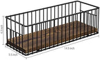 MyGift Toilet Paper Roll Holder Basket, Industrial Matte Black Metal Wire and Rustic Burnt Wood Above Tank Bathroom Toiletries Storage Organizer Vanity Basket - Image 5