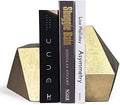 Ambipolar Decorative Gold Cast Iron Bookends, Home Decorative Bookends for Heavy Books, Abstract Bookends for Bookshelves, Office Desk, Living Room Decor by Ambipolar