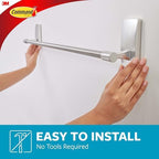 Command Bath Towel Bar, Satin Nickel, 1 Towel Bar, 4 Strips - Image 3
