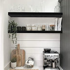 QEEIG Long Floating Shelves for Wall (Black, Set of 2, 35.4") - Image 5