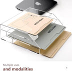 DINGHUO Acrylic Hanging Wall File Folder Organizer for Desk, Clear 3 Tier Document Paper Magazine Holder for Home, Office Organization, School - 1 Pack - Image 4