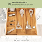 KitchenEdge Utensil & Junk Drawer Organizer, 10.5-19 in, Bamboo - Image 4