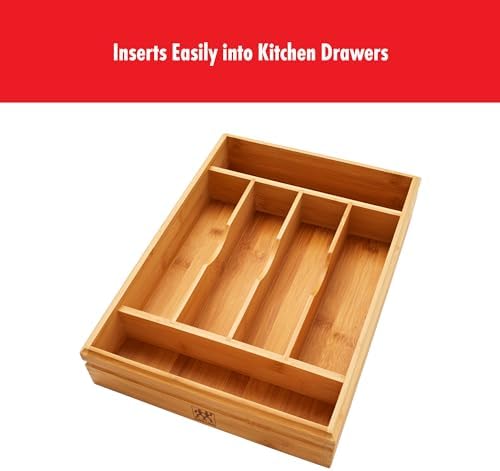 ZWILLING Bamboo Flatware Storage Tray, Kitchen Drawer Organizer for Utensils and Cutlery, Eco-Friendly Bamboo Design - Image 5
