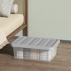 2-Pack Medium Storage Bins with Lids, 14 Quart Stackable Box - Image 4