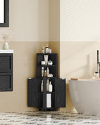 Hzuaneri Corner Cabinet, Small Bathroom Corner Cabinet with Doors - Image 3