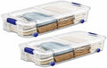 66 Qt Under Bed Storage Container, Wheeled Clear Latching Lid(2-Pack) by Unknown