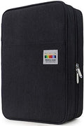 YOUSHARES Big Capacity Colored Pencil Case - 300 Slots large Pen Case Organizer with Multilayer Holder for Prismacolor Colored Pencils & Gel Pen (Black) by YOUSHARES