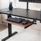 VIVO Dark Walnut Clamp-on 20 x 11 in Keyboard Tray, MOUNT-KB05ES-D - Image 2