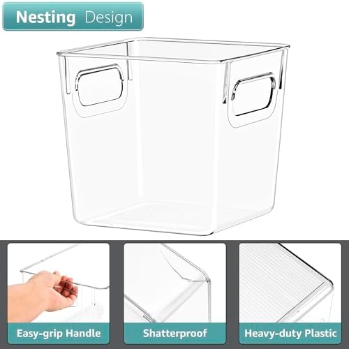 Sorbus Fridge Organizers and Storage, Clear Plastic Bins (Small, 8 Pack) - Image 4