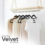 Utopia Home Velvet Hangers 100 Pack – Premium Hangers with Tie Bar - Black - Image 6