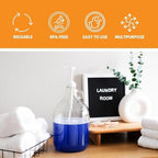 Glass Laundry Detergent Dispenser 4-Pack with Pumps | 1 Gallon Glass Jug - Image 6