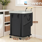 Laundry Hamper with Lid,150L Rolling Laundry Basket with Wheels & Handle - Image 6
