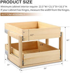 Mulush Pull Out Cabinet Organizer 23''W×21''D×16''H Slide Out Drawer - Image 3