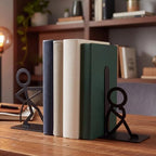 6 Pairs Metal Bookends Funny Decorative Bookends for Shelves - Image 5