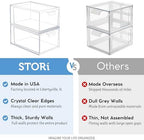 STORi Audrey Stackable Clear Bin Plastic Organizer Drawers | 2 Piece Set | Organize Cosmetics and Beauty Supplies on a Vanity | Made in USA - Image 5