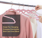 Velvet Hangers 50 Pack,Pink Felt Hangers,Durable Non Slip Hangers - Image 4
