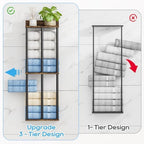 Towel Racks for Bathroom Wall Mounted with Wooden Storage Shelf - Image 5