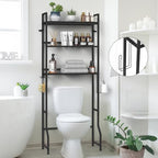 YBING Over The Toilet Storage Rack 3 Tier Bathroom Organizer Black - Image 3