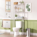 AmazerBath Bamboo Over The Toilet Storage Shelf, 3-Tier Bathroom Over Toilet Organizer Rack, Over Toilet Shelf, Space Saver, White by AmazerBath