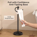 FORIOUS Toilet Paper Holder Stand, Vintage Freestanding Tissue Roll Holder - Image 2