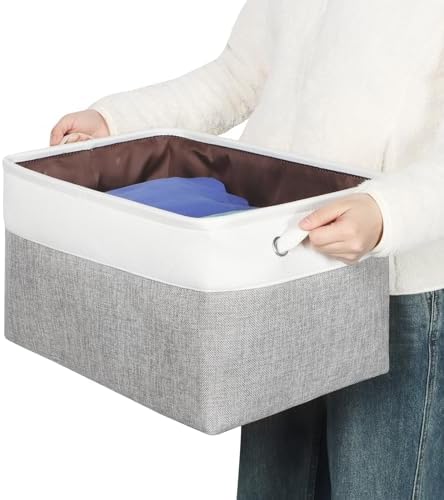 Fabric Storage Bins for Shelves, Rectangle Storage Basket, 3 Pack - Image 6
