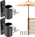 Deck Railing Umbrella Holder, Flat Mount Stand for 1-2" Poles by Lifeswell