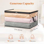 Lifewit 4 Pack Clear Clothes Storage Bags, 60L Plastic Blanket Vinyl Foldable Moving Bags with Zipper, Closet Organizers and Storage Containers for Bedding, Duvet, Pillow - Image 3