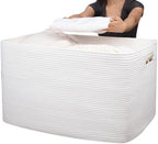 OIAHOMY 118L XXXLarge Rope Storage Basket, Oversized Blanket Basket White by MasterofSpaceOptimization